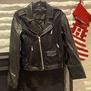 Ed hardy women’s leather jacket size S.